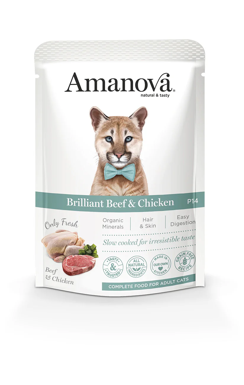 AMANOVA WET ADULT CAT BEEF&CHICKEN