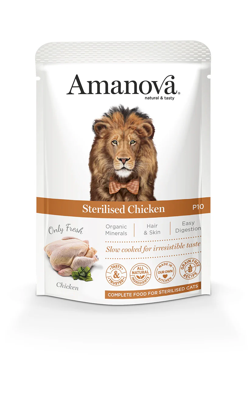 AMANOVA WET ADULT CAT STERILIZED CHICKEN