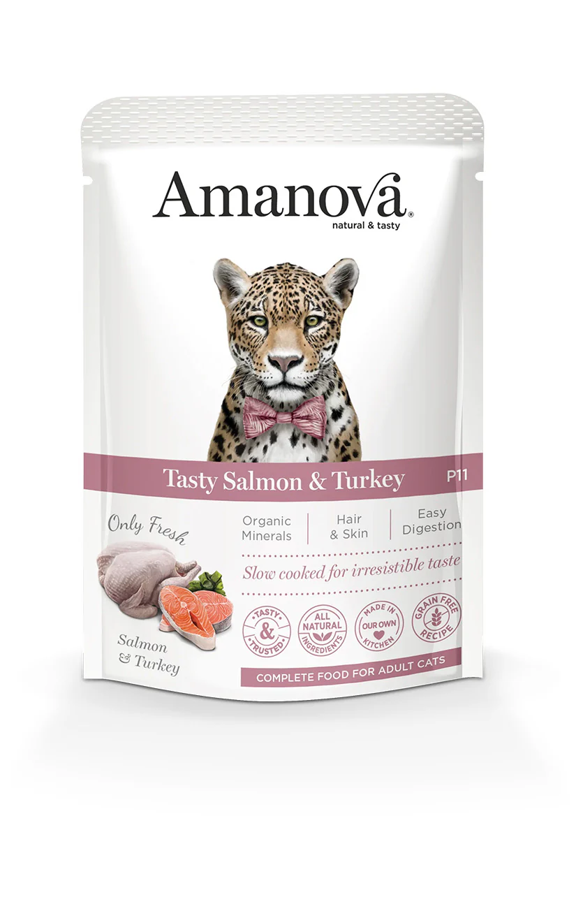 AMANOVA WET ADULT CAT SALMON&PAVO