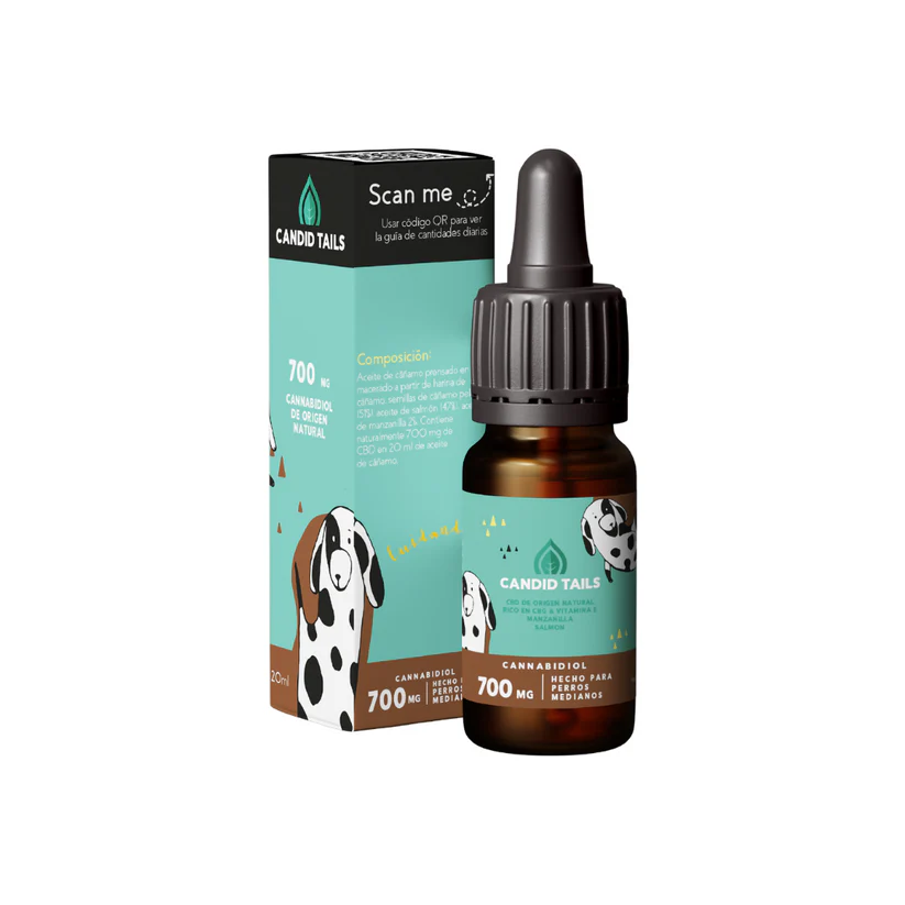 ACEITE DE CÁÑAMO CON 700MG DE CBD NATURAL PARA PERROS