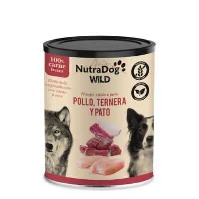 NUTRADOG WILD 100% POLLO, TERNERA Y PATO