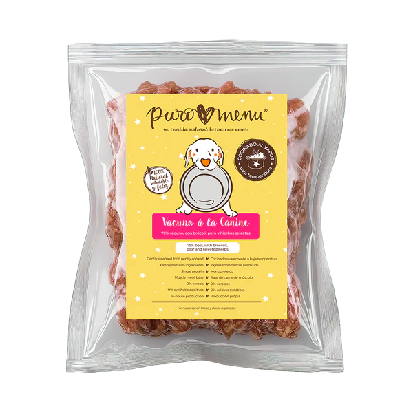 PURO MENU COCINADO VACUNO A LA CANINE